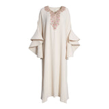 Fahm Women's Cream Dress, Free Size