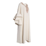 Fahm Women's Cream Dress, Free Size