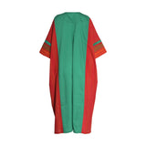 Fahm Women's Green & Red Dress, Free Size