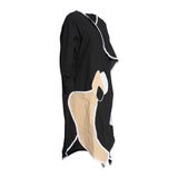Fahm Women's Black/Beige Abaya, Free Size