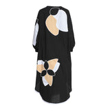 Fahm Women's Black/Beige Abaya, Free Size