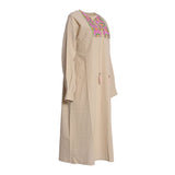 Fahm Women's Beige Dress, Free Size