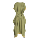 Fahm Women's Green Dress, Free Size