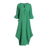 Fahm Women's Green Dress, Free Size