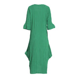 Fahm Women's Green Dress, Free Size