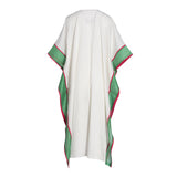 Fahm Women's White/Multi-color Dress, Free Size