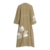 Fahm Women's Army Green Dress, Free Size