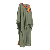 Fahm Women's Green Blouse & Pant Set, Free Size