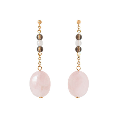 Fossil Earrings Base Metal, Gemstone