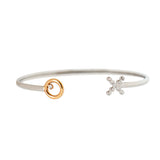 Fossil Ladies Bangle Stainless Steel With Zircon