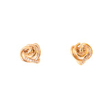 Fossil Earrings Base Metal With Zircon, Rosegold Color