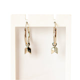 Fossil Earrings Base Metal With Zircon