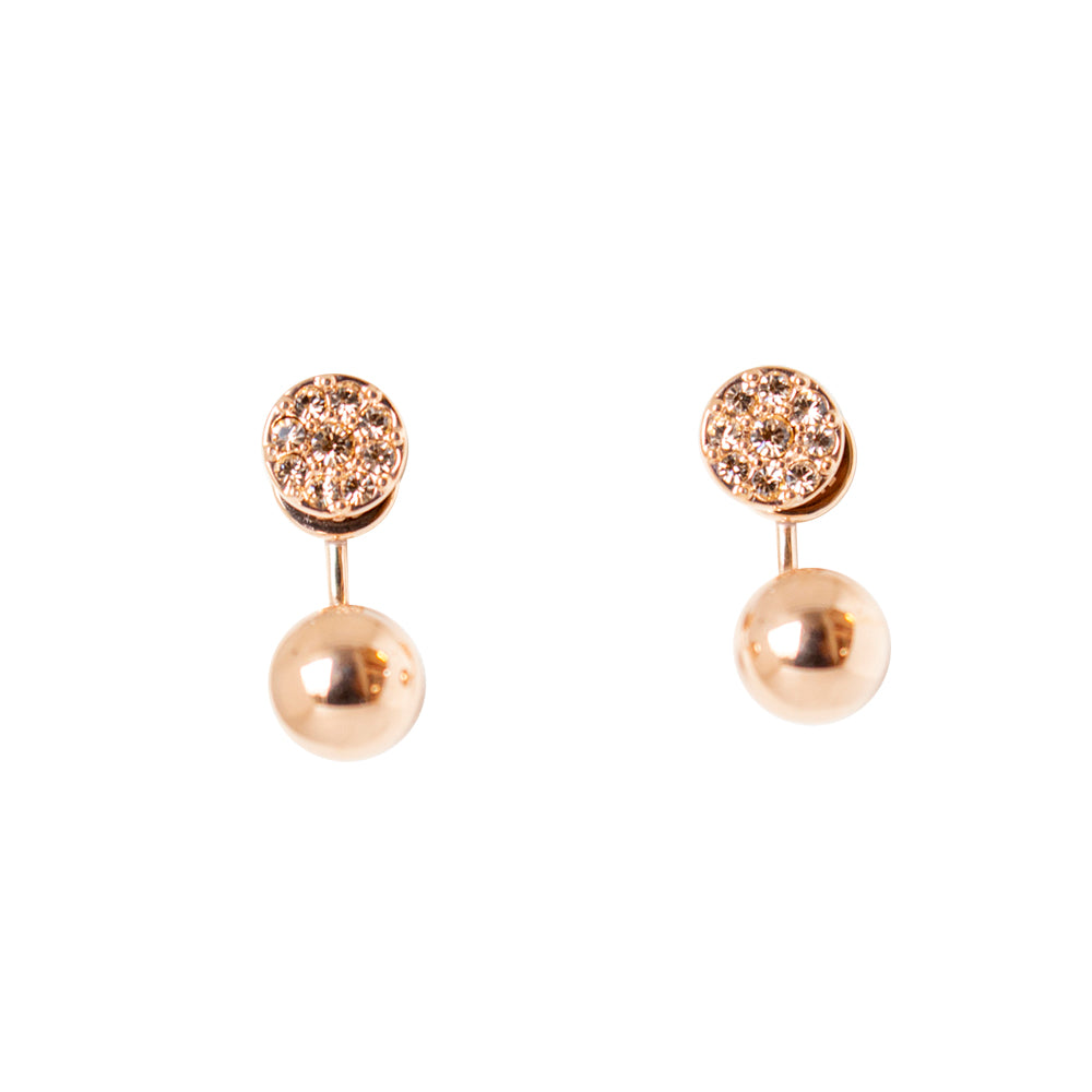 Fossil Earrings Zircon Rose Ip Gold | Earring | Fashion Jewellery | GCC | Jewellery | SP | Women Earrings | Womens Fossil Earrings Zircon Rose Ip Gold | Earring | Fashion Jewellery | GCC | Jewellery | SP | Women Earrings | Womens