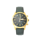 ساعة فوسيل رجالية  مع مينا خضراء وحزام اخضر