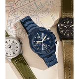 Fossil Bronson Men's Chronograph Navy Stainless Steel Watch