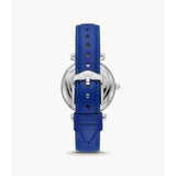 Fossil Carlie Women's Two-Hand Blue Eco Leather Watch