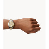 Fossil Scarlette Women's Mini Three-Hand Date Two-Tone Stainless Steel Watch