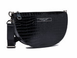 Half Moon Bag With Croc Print