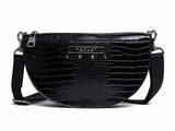 Half Moon Bag With Croc Print