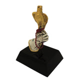Goldline Small Falcon On Glove With Wooden Base