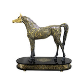 Goldline Limited edition Arabian Horse with   Calligraphy With Black Base