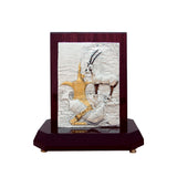 Goldline Plaque Oryx, Dallah, Diver With Wood Panel
