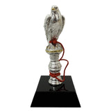 Goldline Small Falcon On Stand With Wood Base