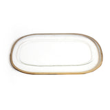 Griffe Oval Tray Platinum Rim 60X30 cm