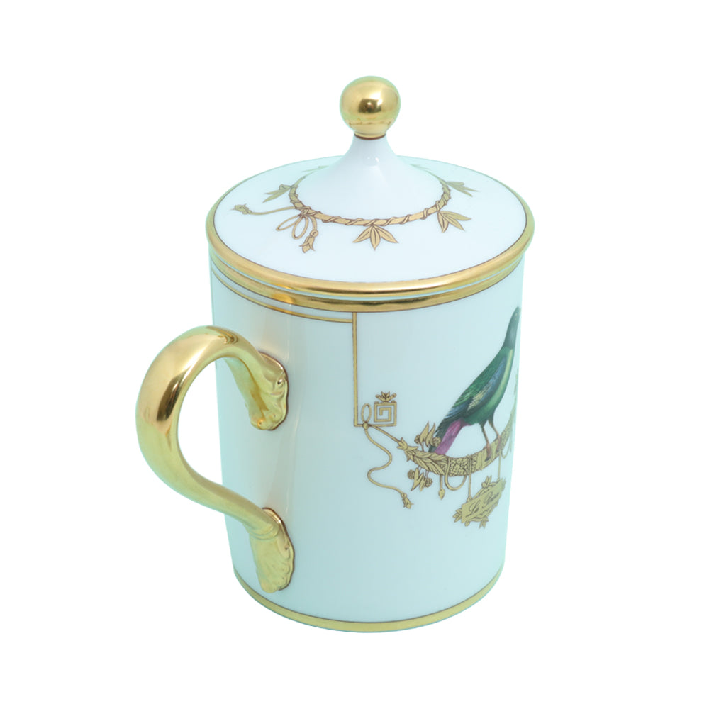 Richard Ginori Impero Voliere Cou Jaune Kit Mug With Cover | Drinkware Richard Ginori Impero Voliere Cou Jaune Kit Mug With Cover | Drinkware