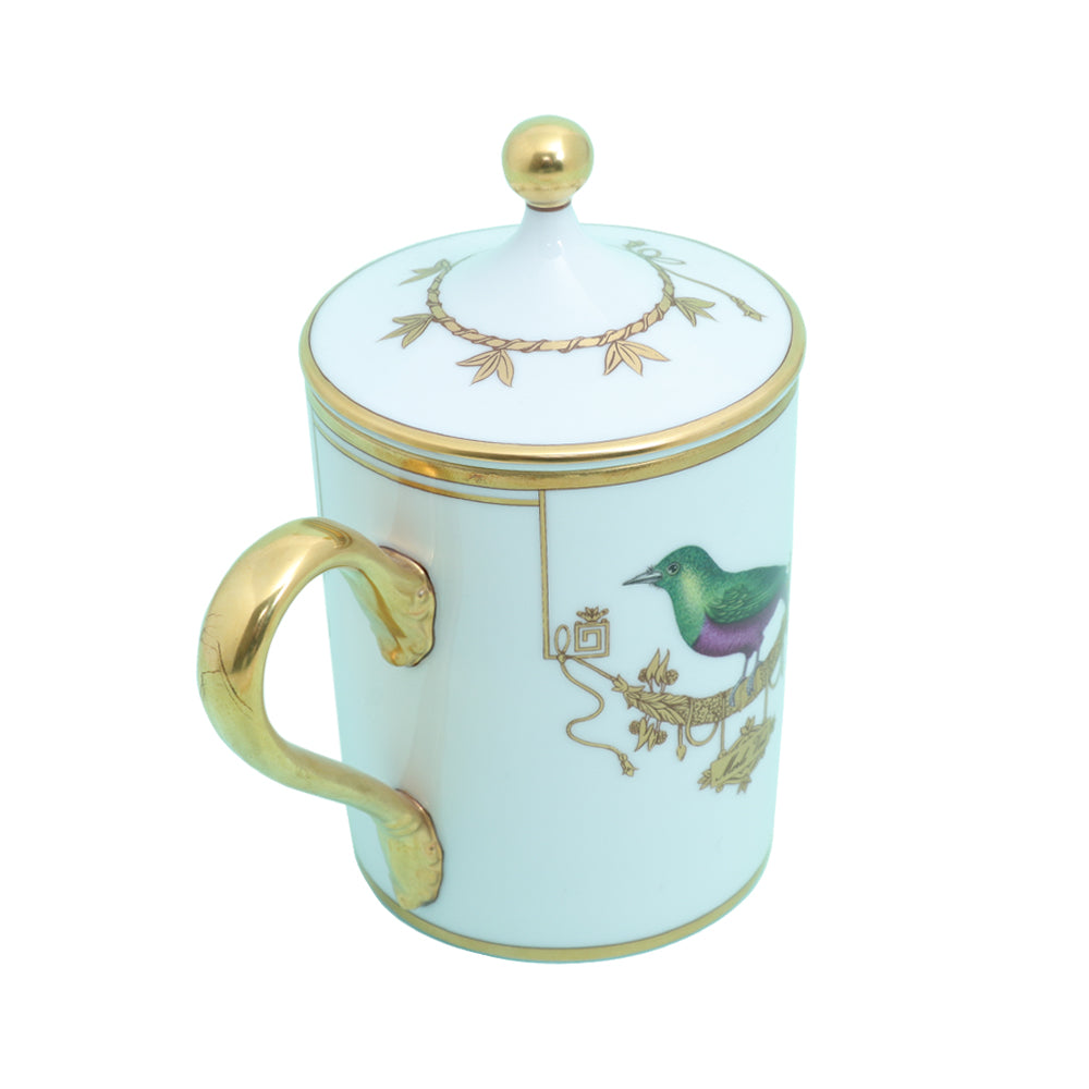 Richard Ginori Impero Voliere Geai Kit Mug With Cover | Drinkware Richard Ginori Impero Voliere Geai Kit Mug With Cover | Drinkware