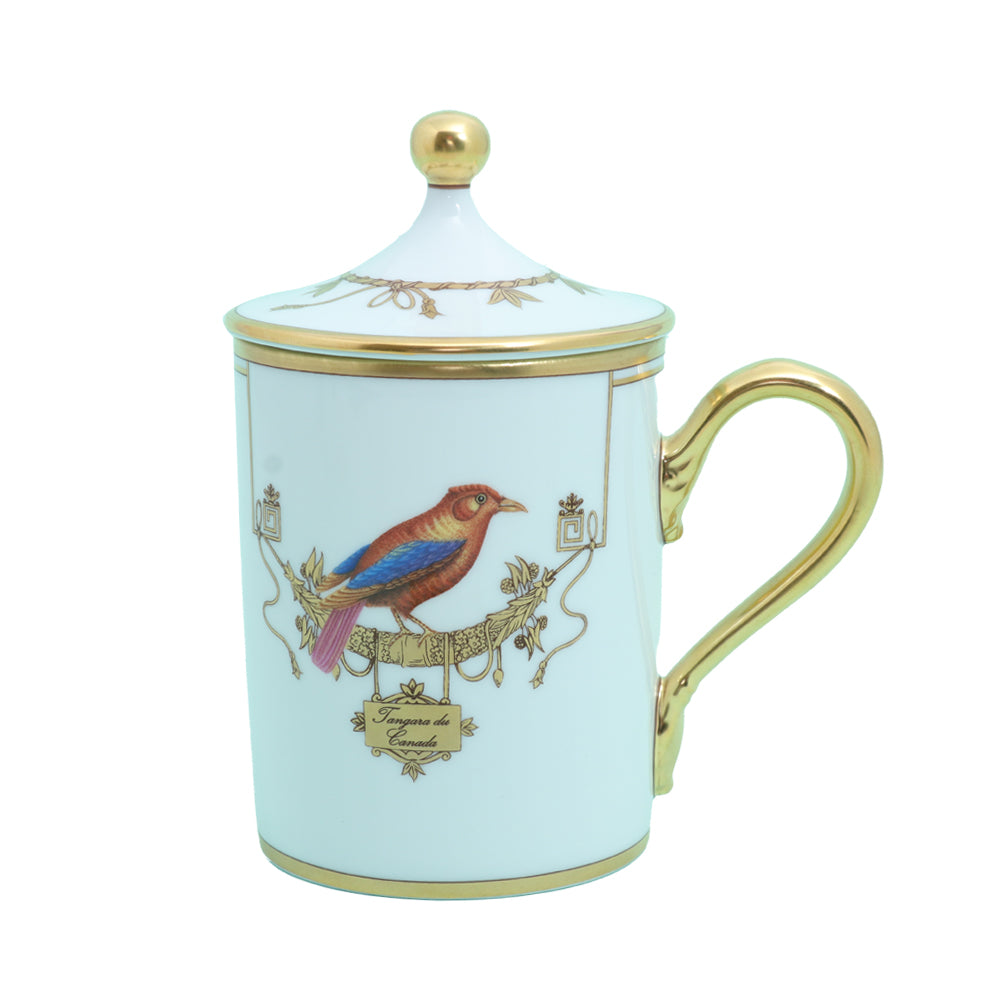 Richard Ginori Impero Shape Voliere Du Canada Kit Mug With Cover | Drinkware Richard Ginori Impero Shape Voliere Du Canada Kit Mug With Cover | Drinkware