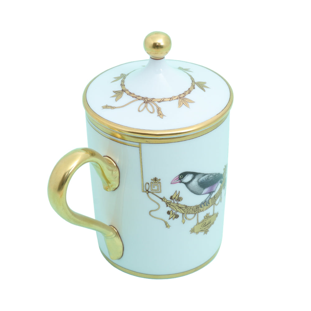 Richard Ginori Impero Shape Voliere Du Canada Kit Mug With Cover | Drinkware Richard Ginori Impero Shape Voliere Du Canada Kit Mug With Cover | Drinkware