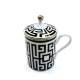 Richard Ginori Labirinto Nero Mug With Cover