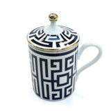 Richard Ginori Labirinto Zaffiro Mug With Cover