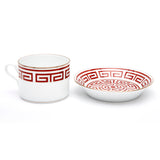 Richard Ginori Tea Cup With Saucer Oz 7 3/4 Cc 220 Impero Labirinto Set Of 6