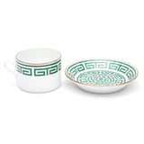 Richard Ginori Tea Cup With Saucer Oz 7 3/4 Cc 220 Impero Labirinto Set Of 6