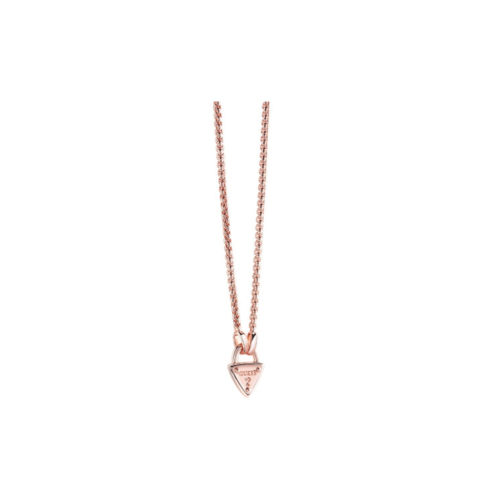 Guess Necklace Ip Ip Rosegold With Brand Logo – Blue Salon