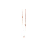 Guess Necklace Long Ip Rosegold With Stone