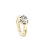 Guess Ladies Ring IP Gold Stainless Steel With Heart Shape & Stones Size 56