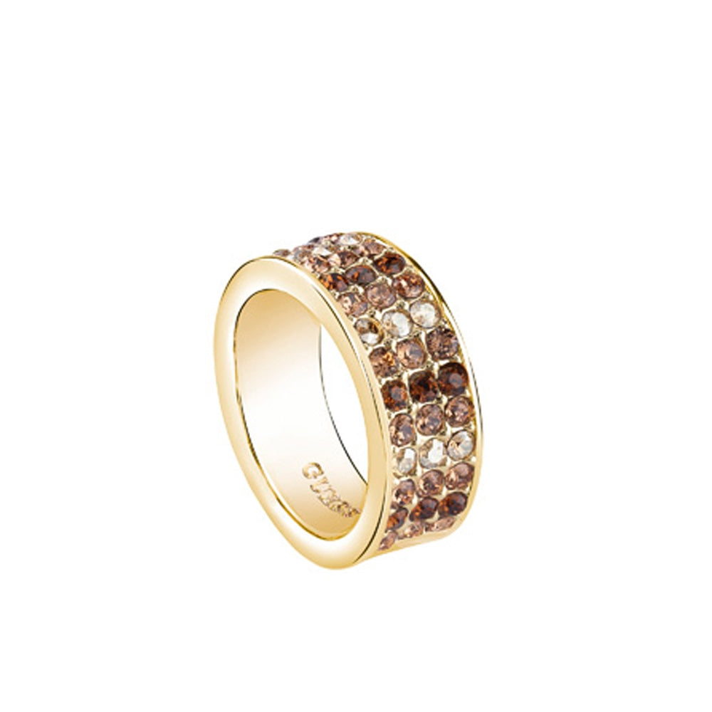 Guess Ladies Ring With Three Row Design