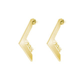 Guess Ladies Earring IP Gold Stainless Steel With Logo