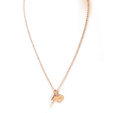GuessÂ Necklace Ip Rose Gold With Stone Heart Design