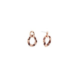 Guess Earring Ip Rosegold With Double Link Post