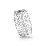 Guess Bangle Silver Color With Heart Pattern Design