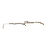 Guess Bracelet Silver ColorÂ With Snake ChainÂ & Crystal