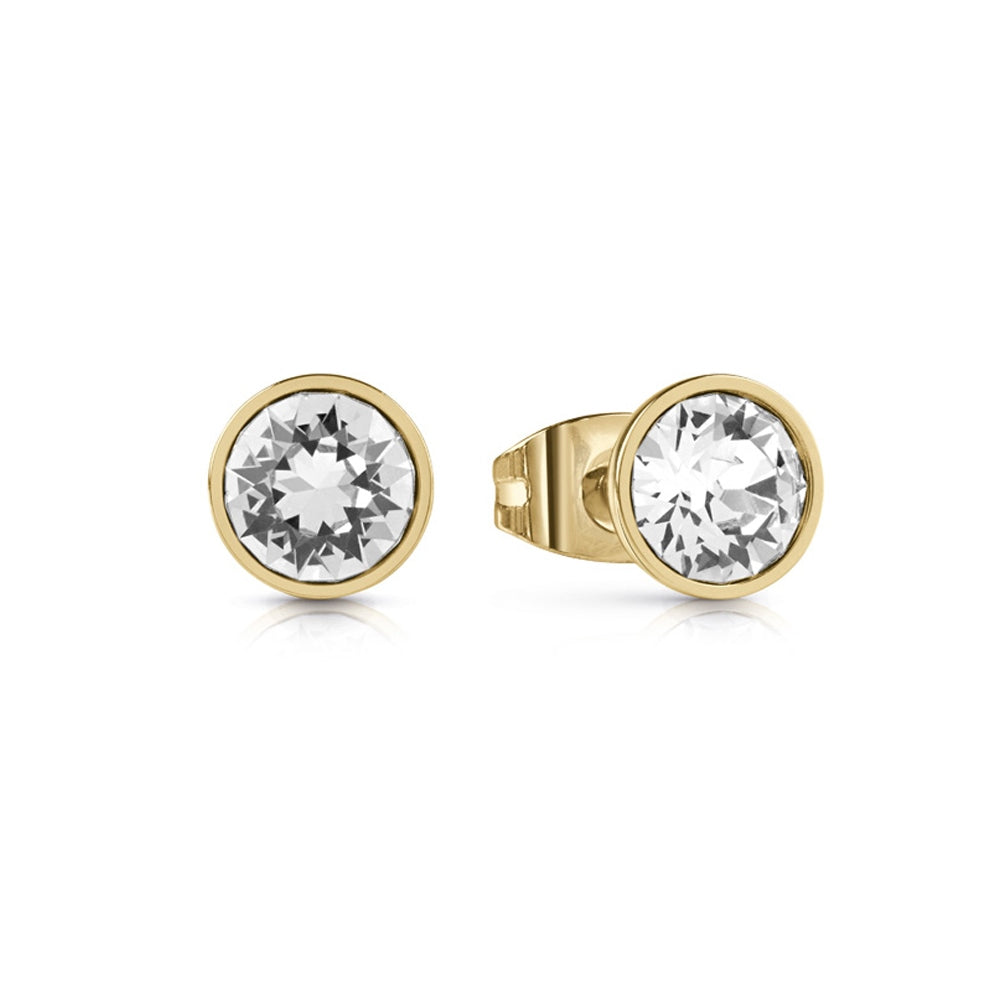 GuessÂ¬â€ Earring Ip Gold With Crystal Studs Design
