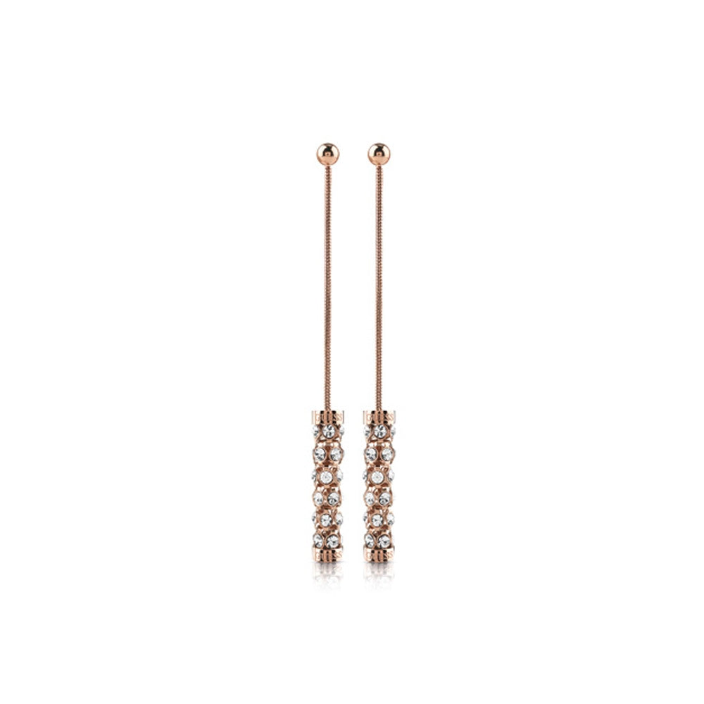 Guess Earring Ip Rosegold With Coil Pave Chain | Earring | Fashion Jewellery | GCC | Jewellery | SP | Women Earrings | Womens Guess Earring Ip Rosegold With Coil Pave Chain | Earring | Fashion Jewellery | GCC | Jewellery | SP | Women Earrings | Womens