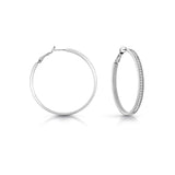 Guess Ladies Loop Earring Stainless Steel With Stones