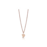 GuessÂ Necklace Ip Rosegold With Heart Logo Pendant