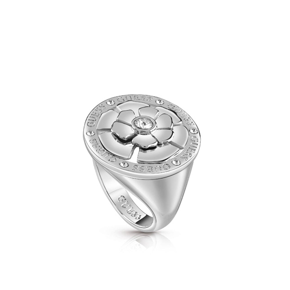 Guess Ring With Peony Design | GCC | Ring | SP | Women Rings Guess Ring With Peony Design | GCC | Ring | SP | Women Rings